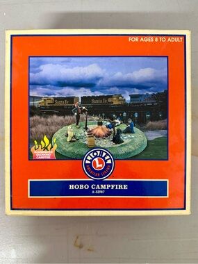 LIONEL Train HOBO CAMPFIRE 6-32987 O-Gauge Illuminated Complete